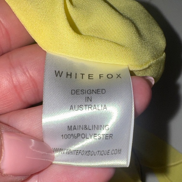 White Fox Boutique Yellow Two-Piece Mini Dress - Picture 6 of 6